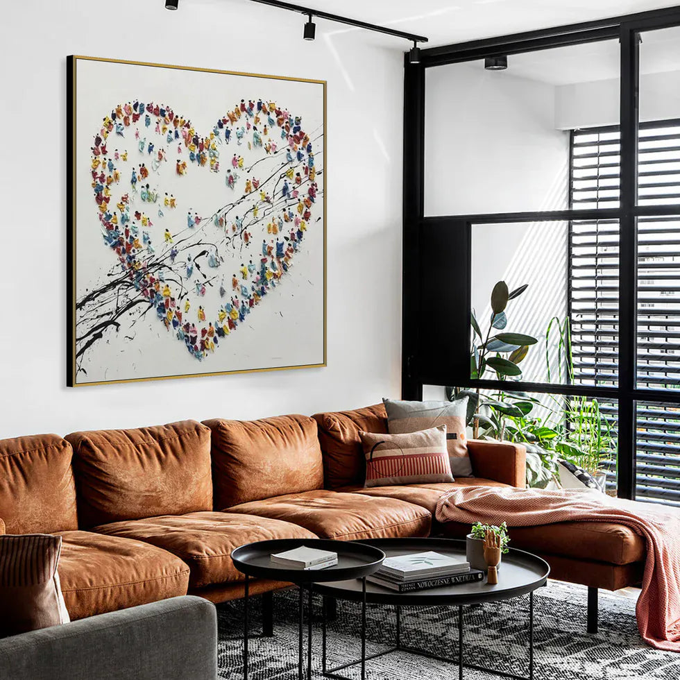 Heart of People – Modern Abstract Canvas Art#AB0519035