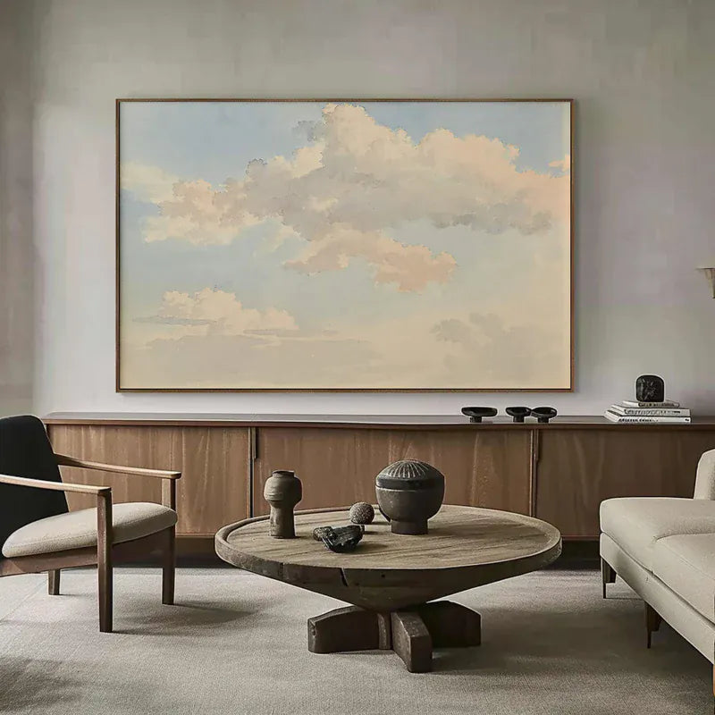 Tranquil Clouds – Modern Sky Landscape Canvas Art#AB0519041