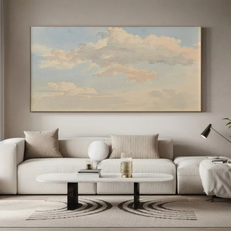Tranquil Clouds – Modern Sky Landscape Canvas Art#AB0519041