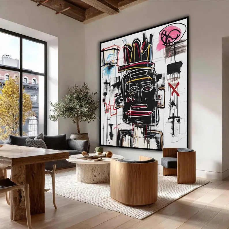 Urban Crown – Crowned Face Graffiti Wall Art#yy101501
