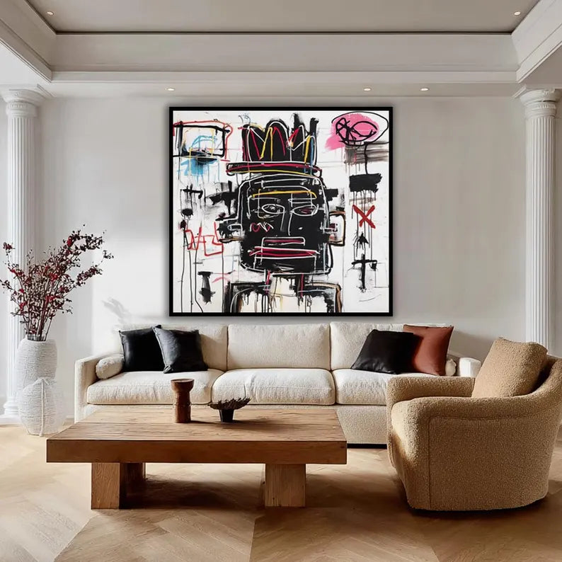 Urban Crown – Crowned Face Graffiti Wall Art#yy101501
