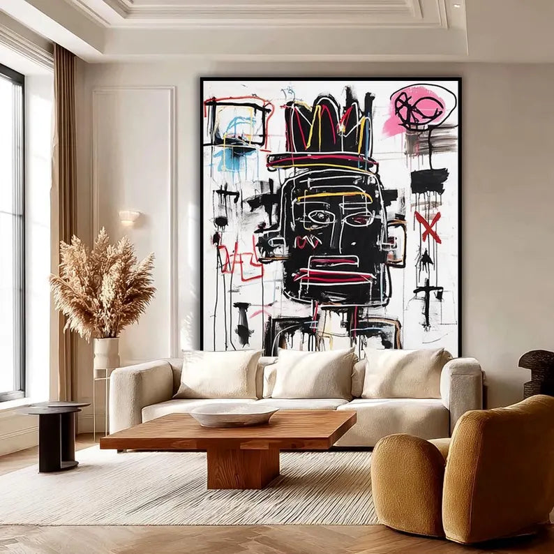 Urban Crown – Crowned Face Graffiti Wall Art#yy101501