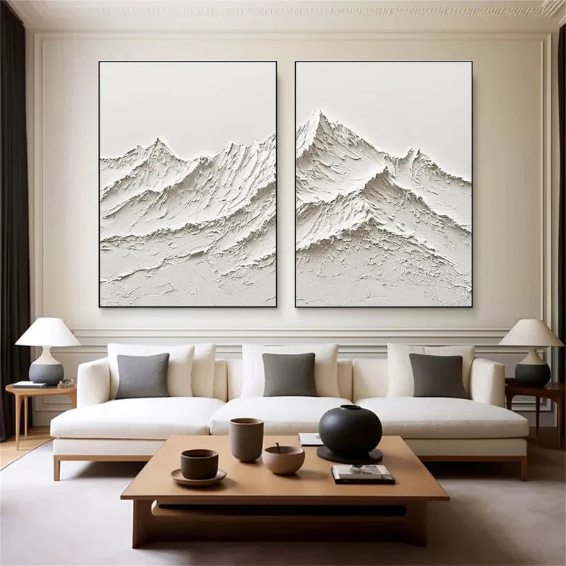Mountain Wall Art Set – 3D Textured Landscape Canvas Painting#yy721002