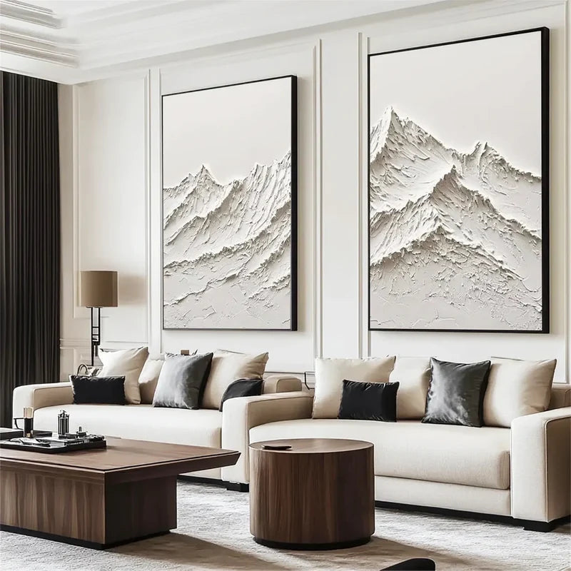 Mountain Wall Art Set – 3D Textured Landscape Canvas Painting#yy721002