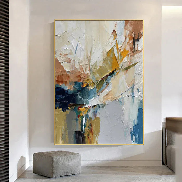 Neutral Abstract Textured Wall Art – Modern Canvas Painting#yy721031