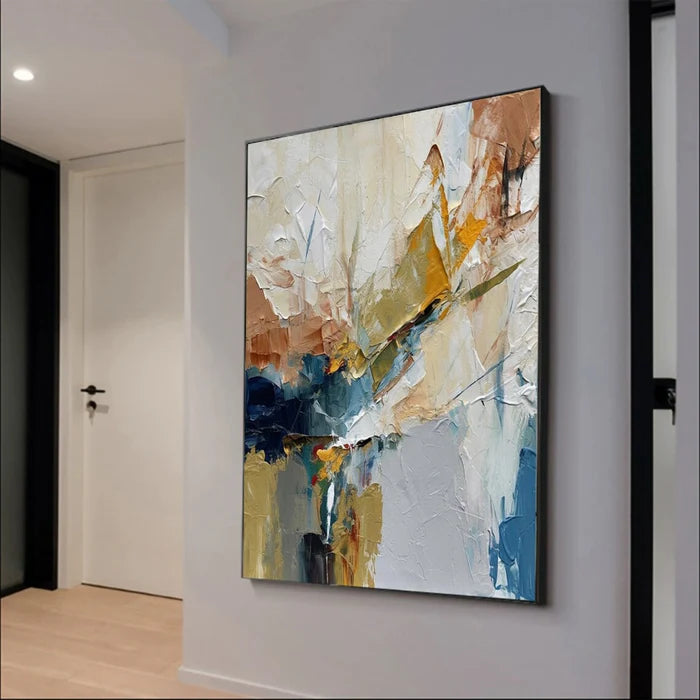 Neutral Abstract Textured Wall Art – Modern Canvas Painting#yy721031