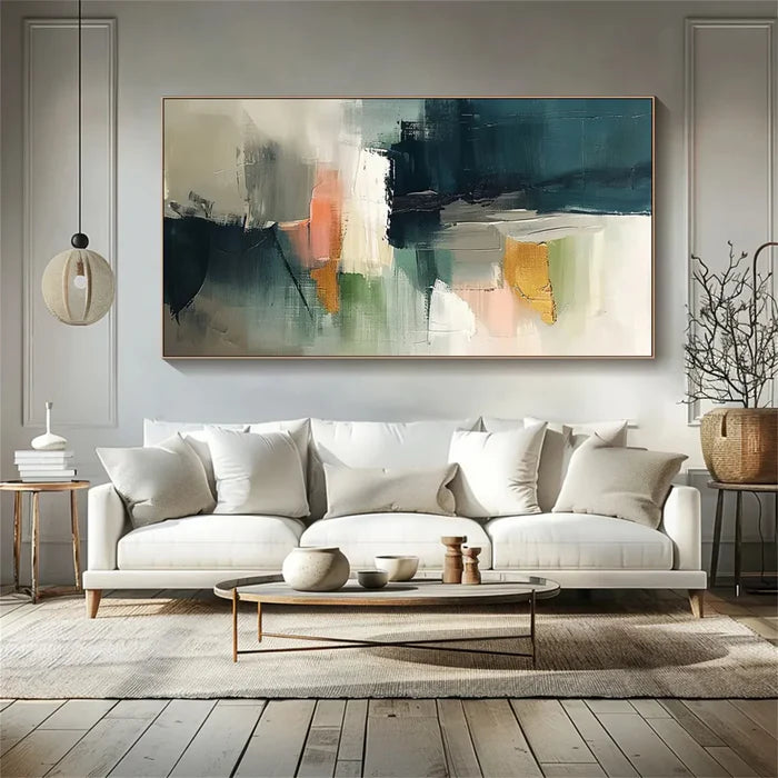 Dark Abstract Textured Wall Art – Modern Geometric Canvas Painting#yy721057