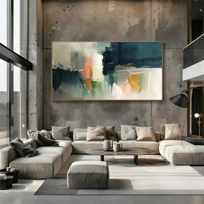 Dark Abstract Textured Wall Art – Modern Geometric Canvas Painting#yy721057