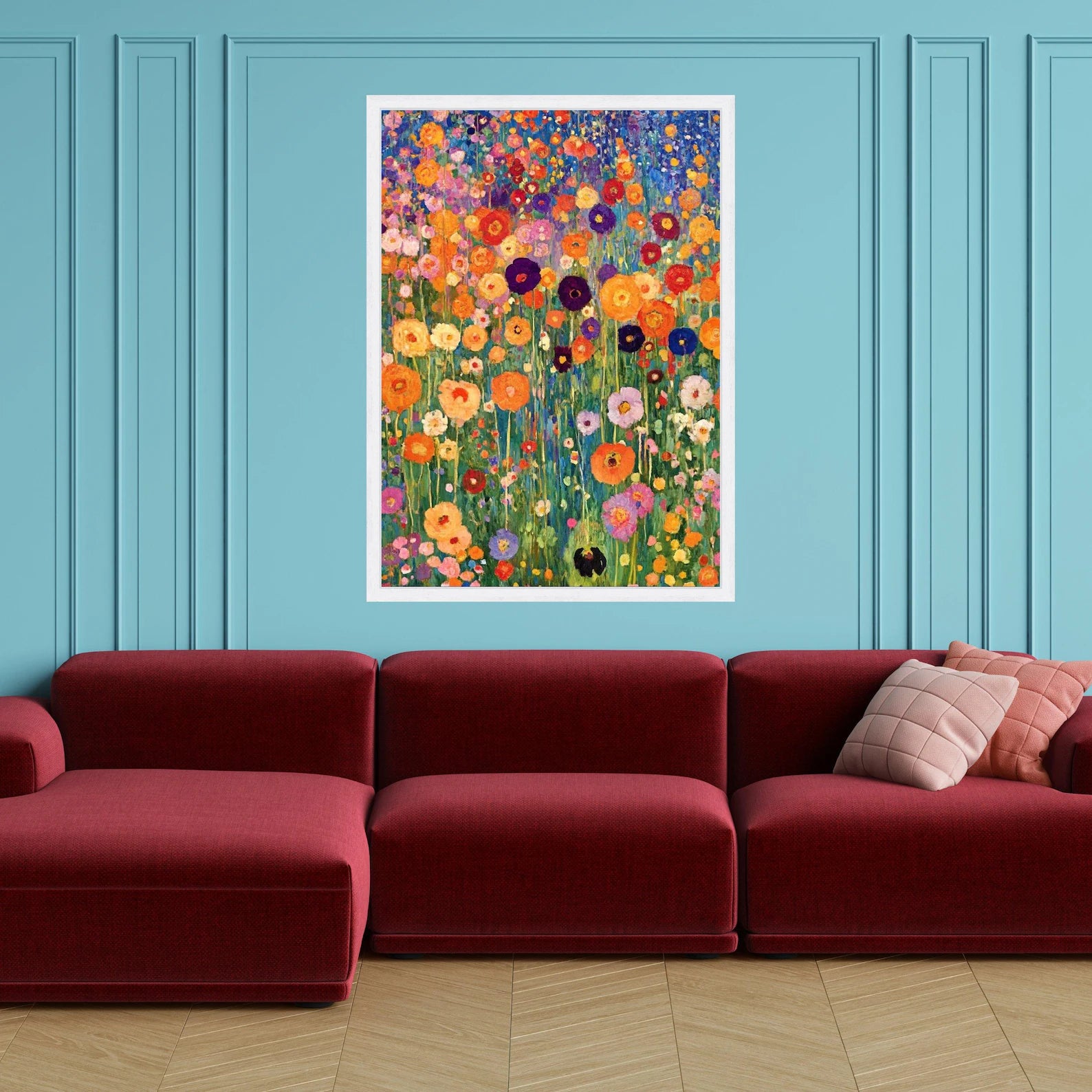Wildflower Symphony – Colorful Floral Oil Painting#yy721104