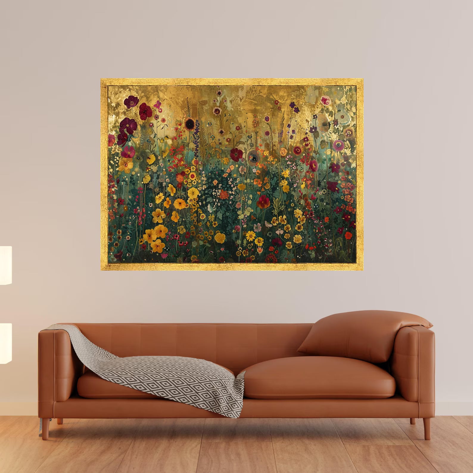 Colorful Floral Garden Wall Art – Botanical Canvas Painting#yy721105