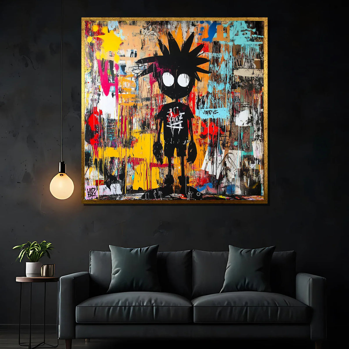 Graffiti Street Art Wall Art – Colorful Urban Canvas Painting#yy721109