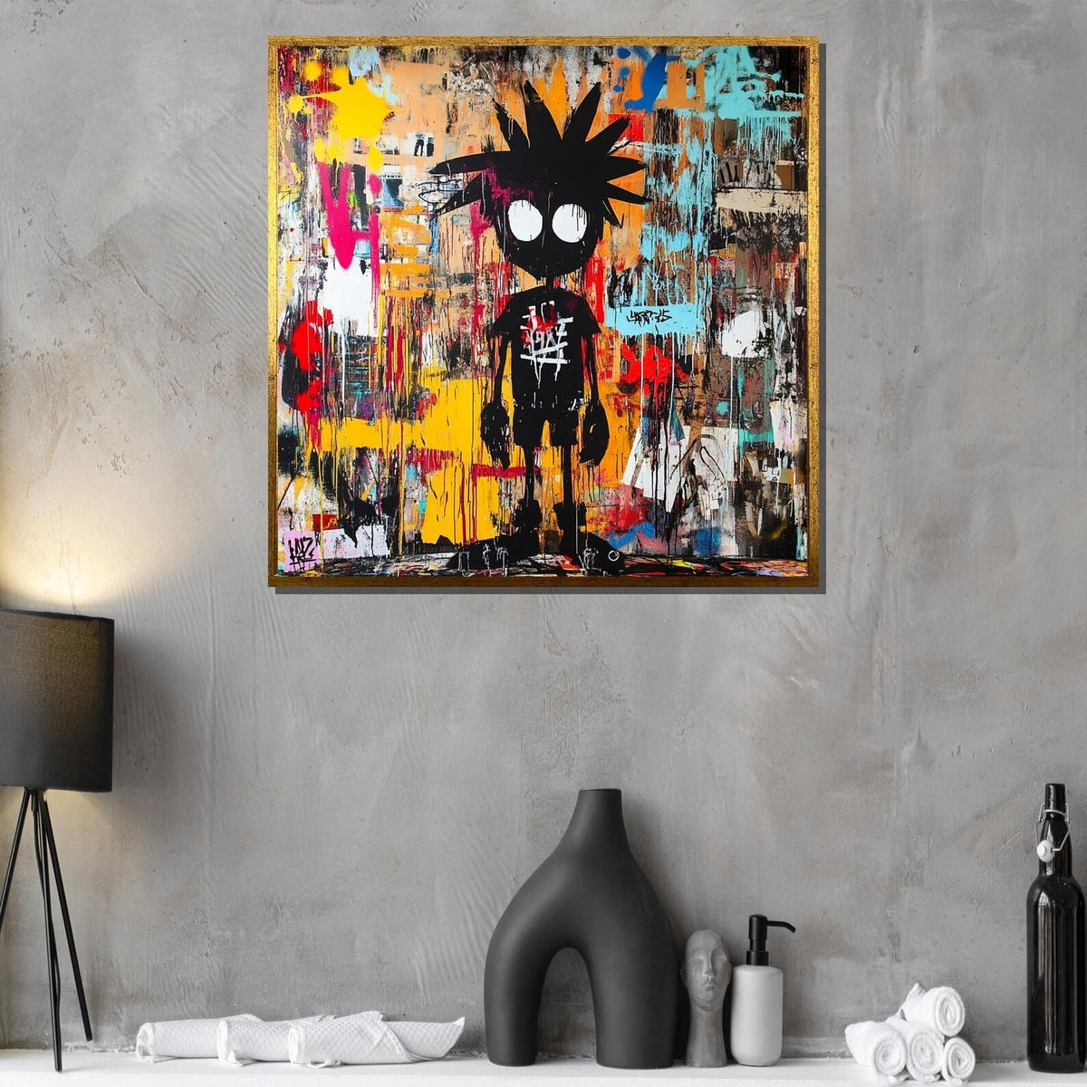 Graffiti Street Art Wall Art – Colorful Urban Canvas Painting#yy721109