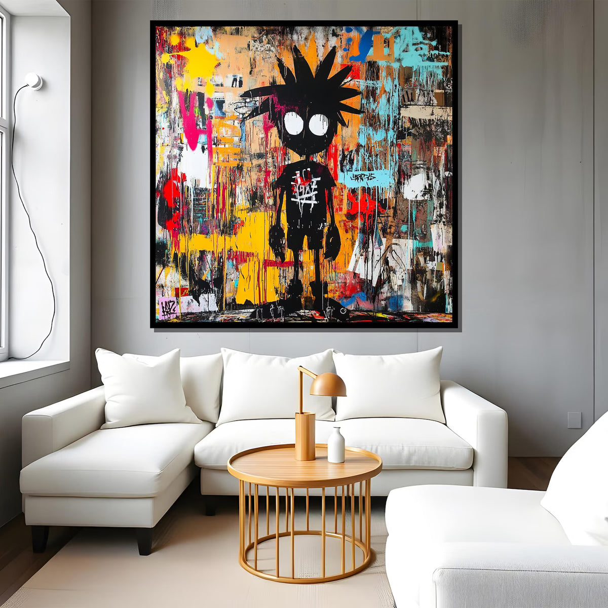 Graffiti Street Art Wall Art – Colorful Urban Canvas Painting#yy721109