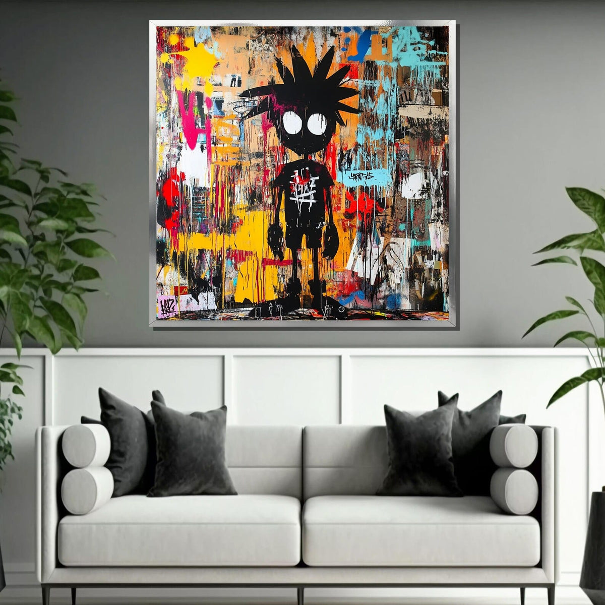 Graffiti Street Art Wall Art – Colorful Urban Canvas Painting#yy721109