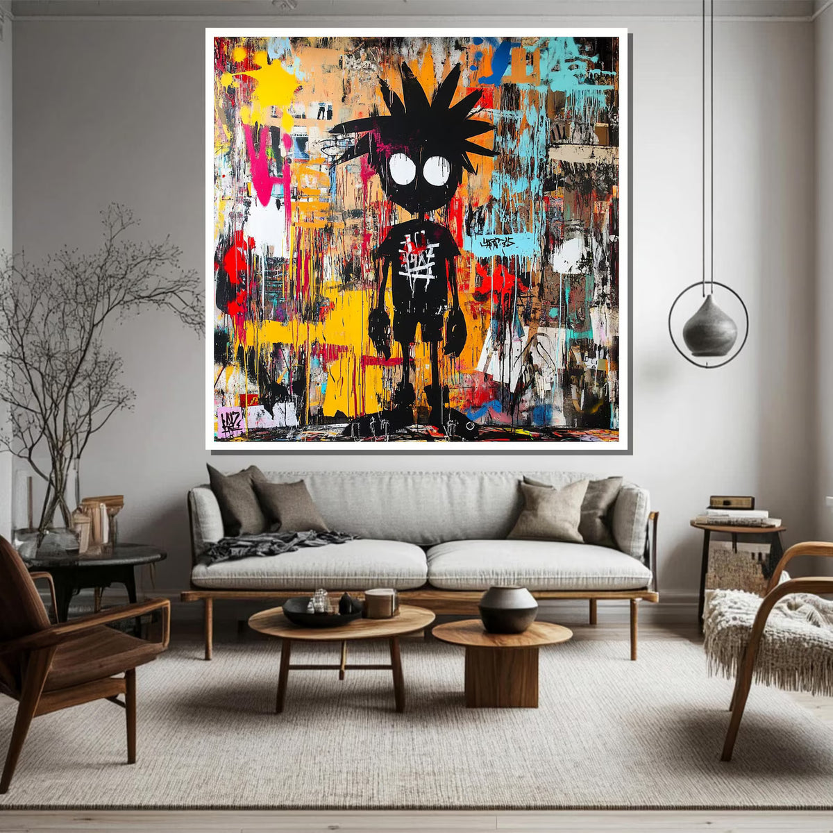 Graffiti Street Art Wall Art – Colorful Urban Canvas Painting#yy721109
