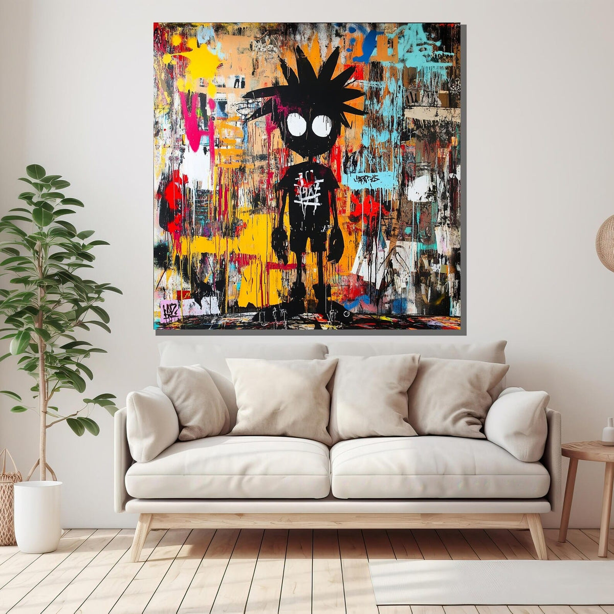 Graffiti Street Art Wall Art – Colorful Urban Canvas Painting#yy721109