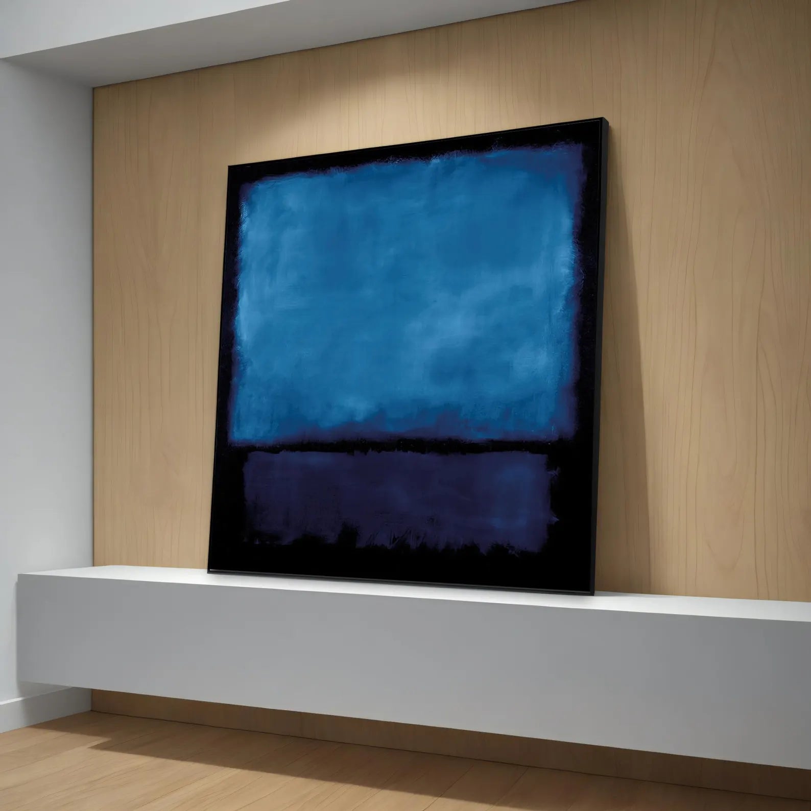 Blue Horizon – Minimalist Abstract Oil Painting#yy721136
