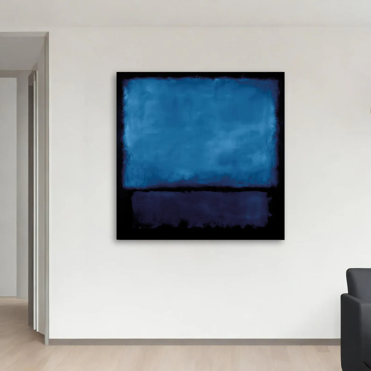 Blue Horizon – Minimalist Abstract Oil Painting#yy721136