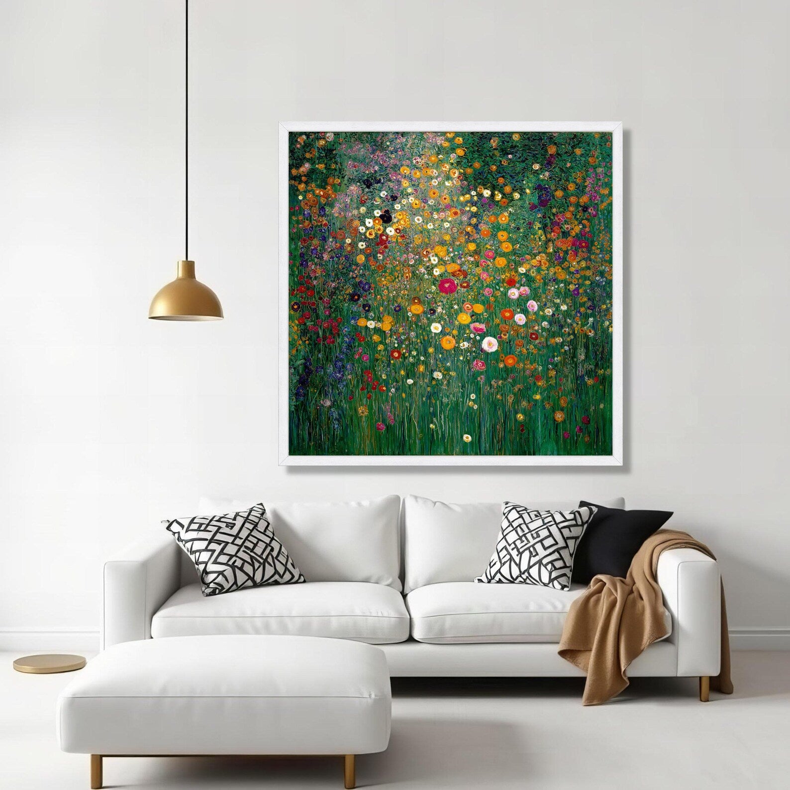 Secret Wildflower Garden – Colorful Floral Oil Painting#yy721149