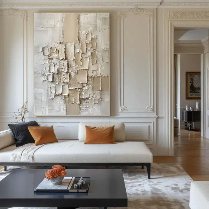 texture White Textured Abstract Wall Art – 3D Modern Canvas Painting#yy7285