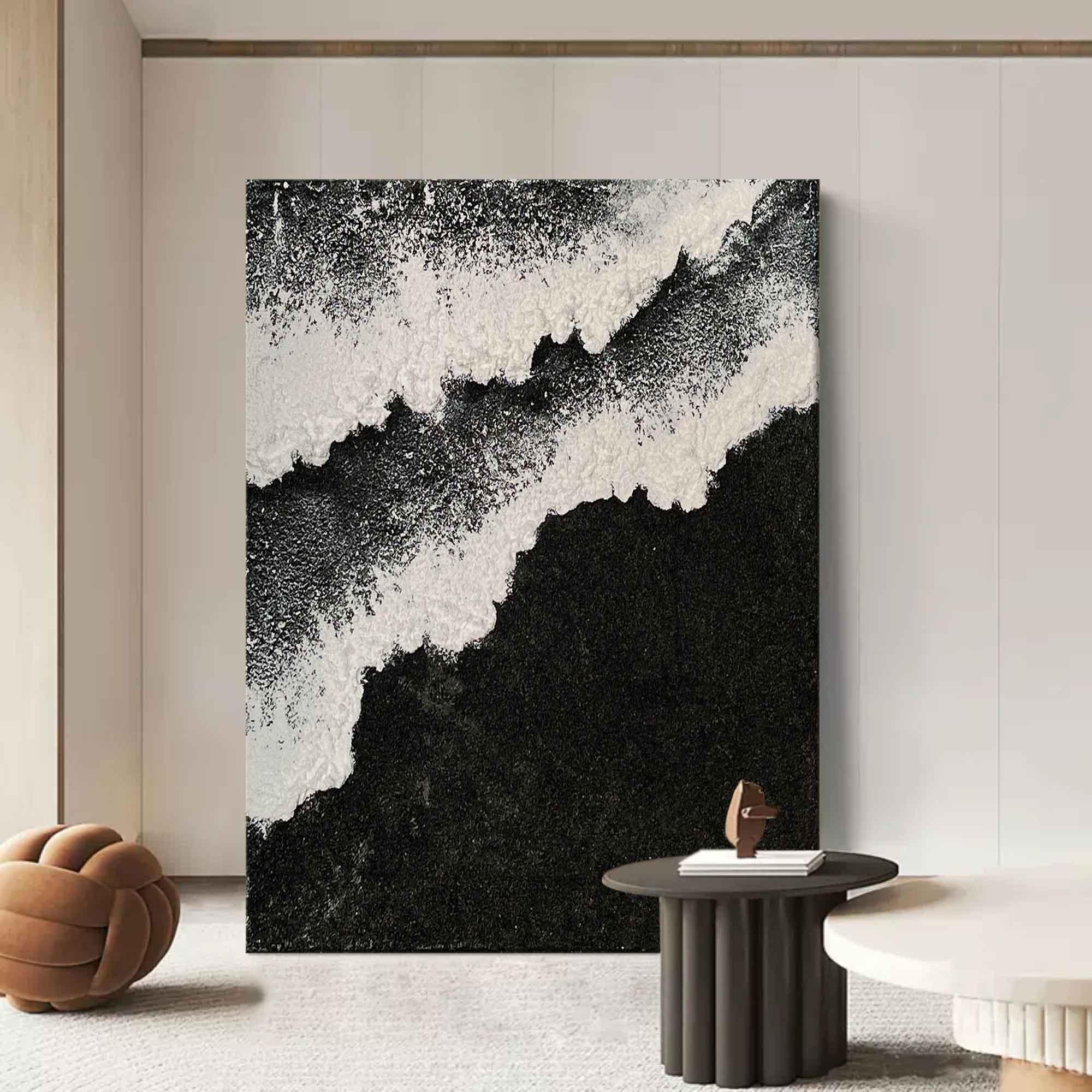 Monochrome Tidal Elegance - artextured