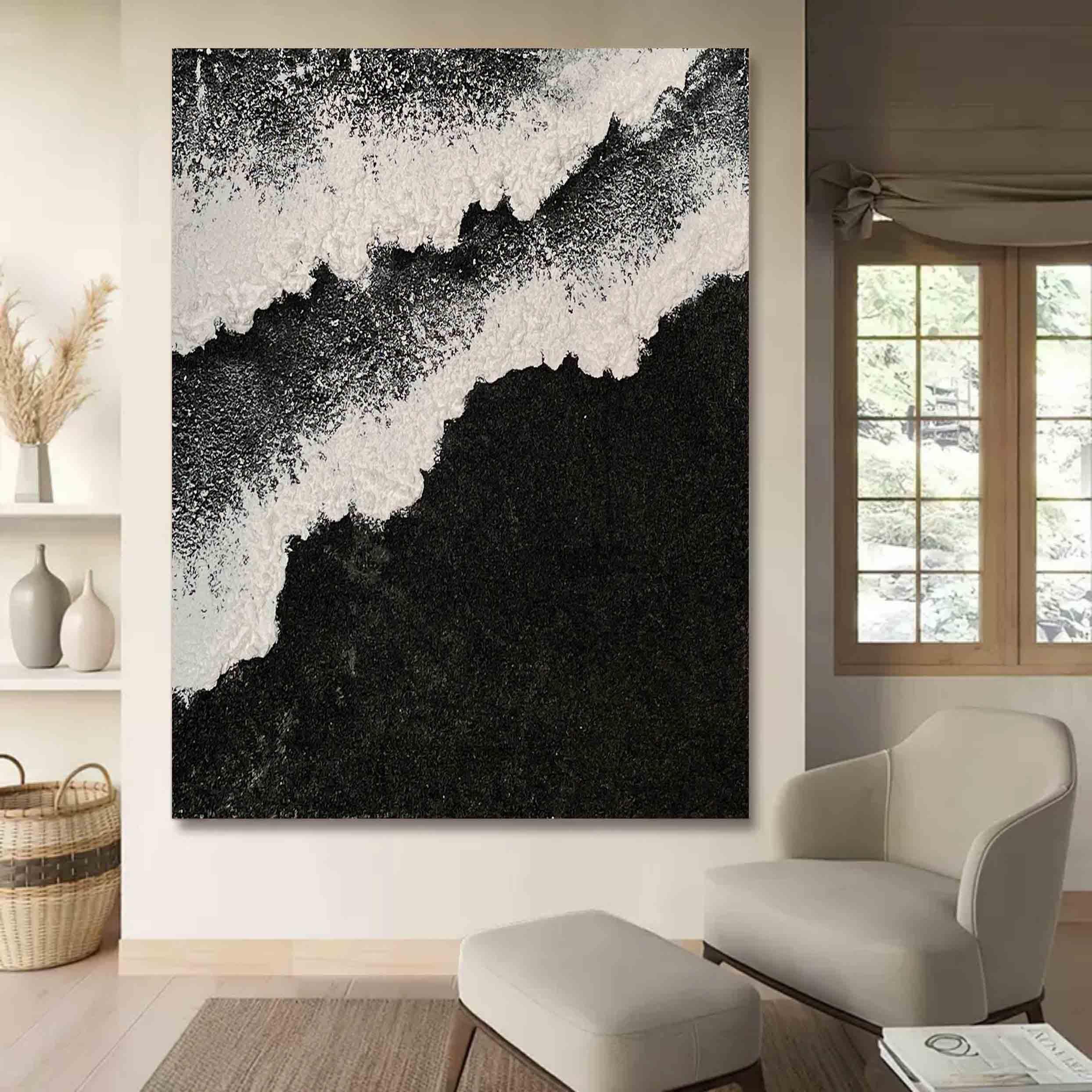 Monochrome Tidal Elegance - artextured