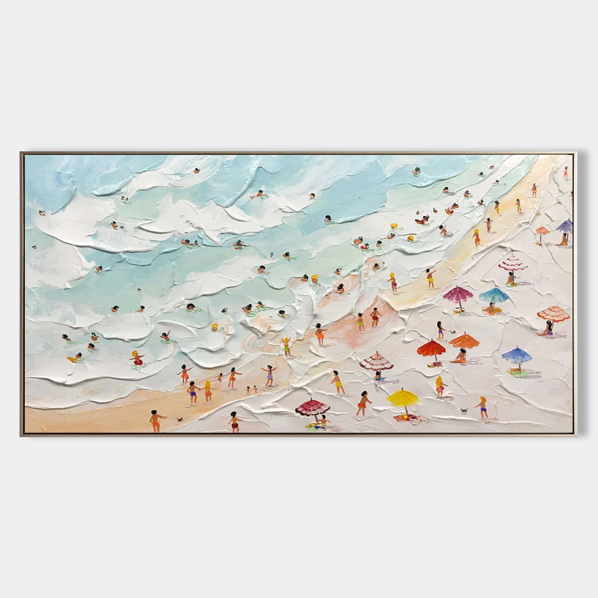 Beachside Bliss: Textured Coastal Scene Art