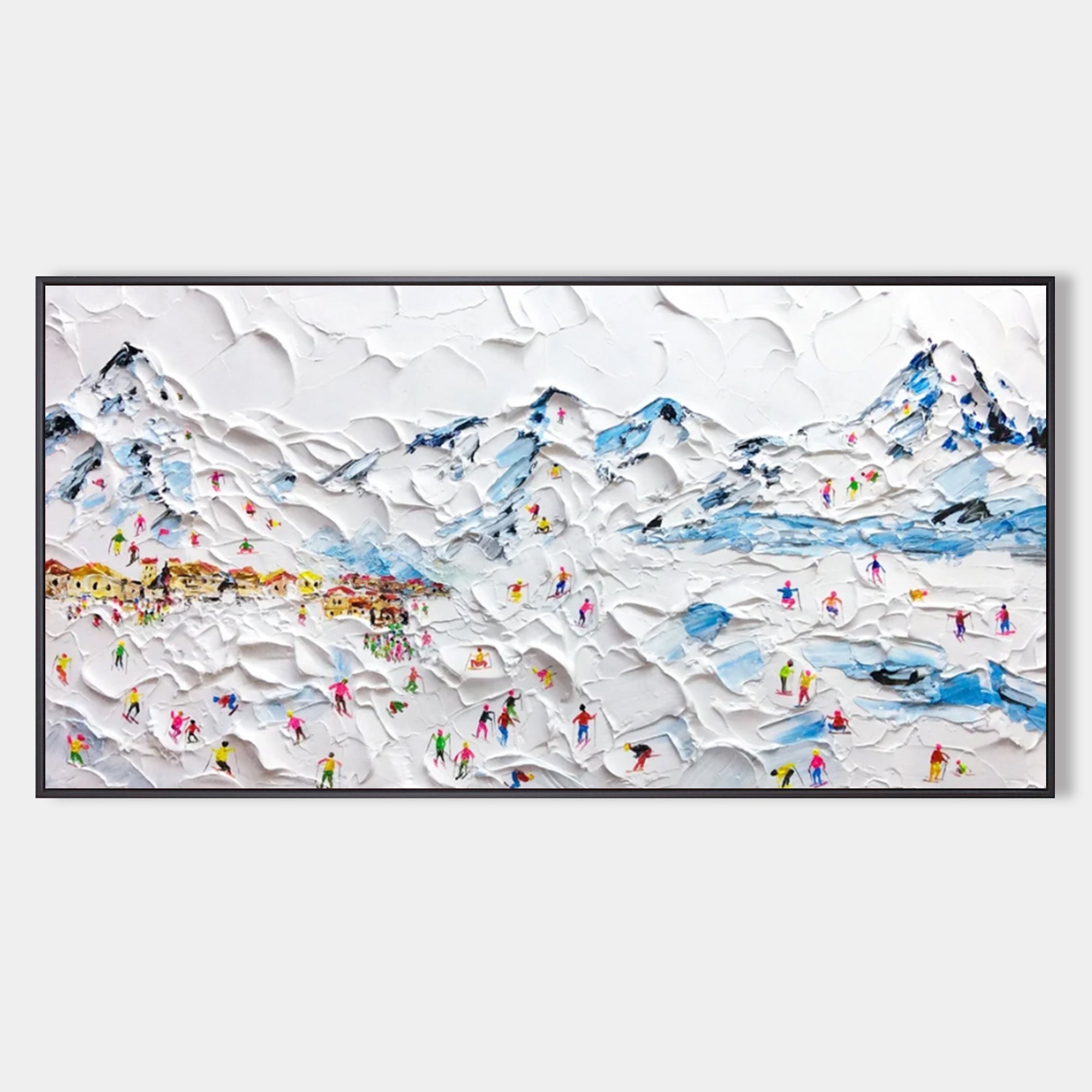 Alpine Village: Textured Ski Resort Scene