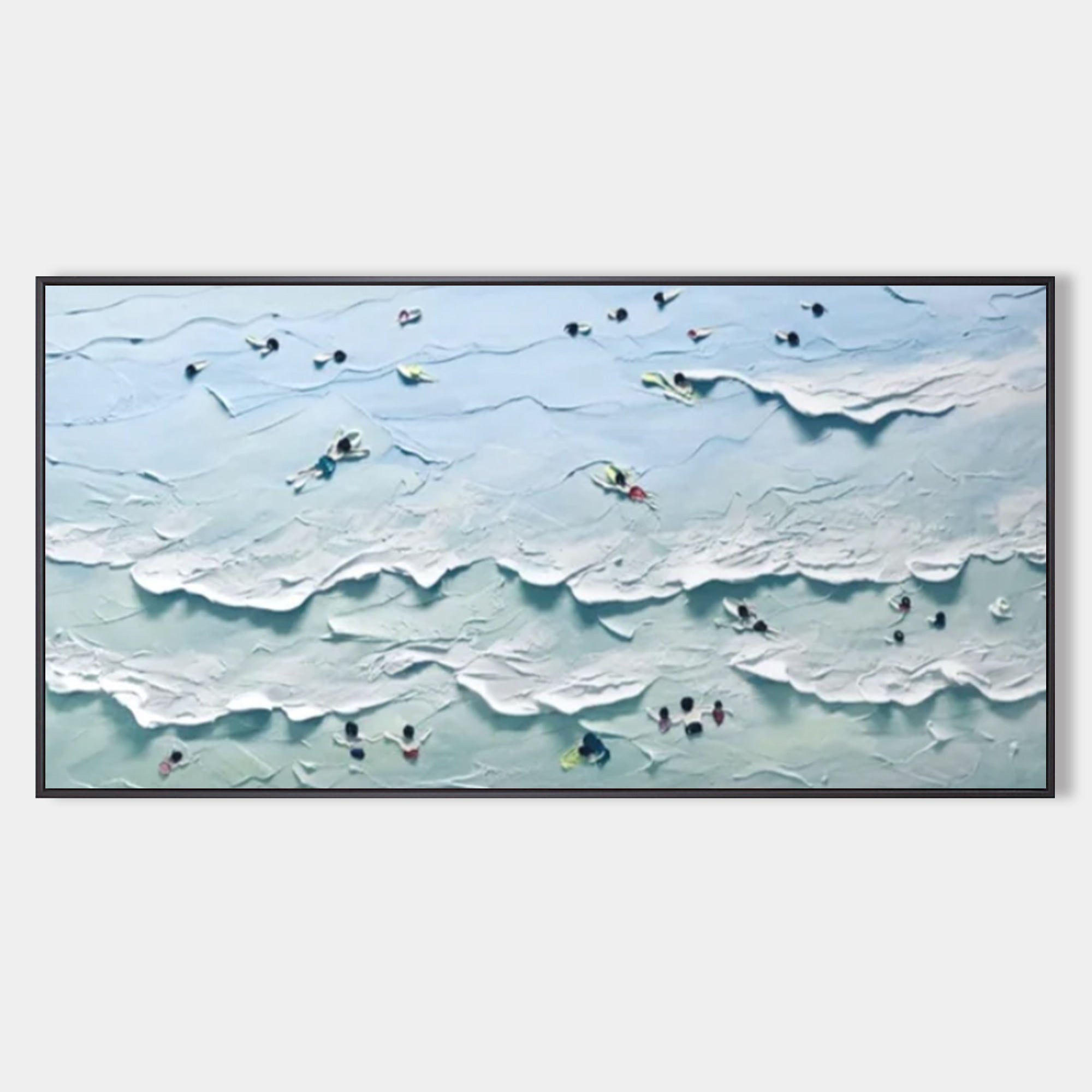 Tranquil Waves: Textured Seaside View
