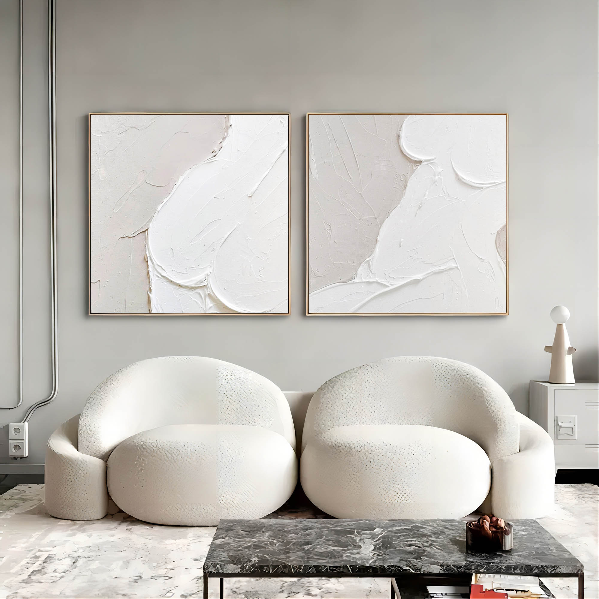 Abstract Whispers Diptych Set Of 2