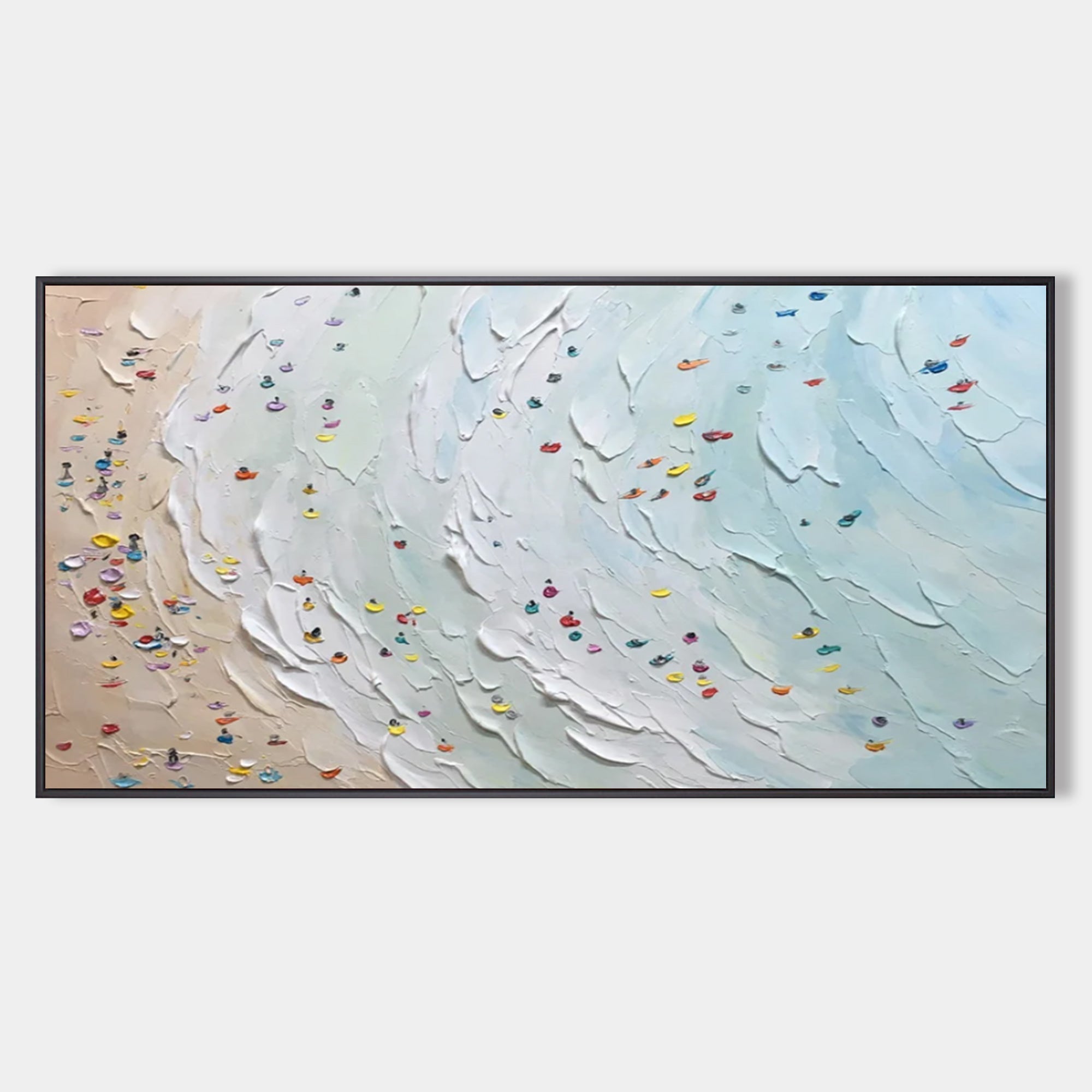 Ocean Breeze: Textured Beach Panorama