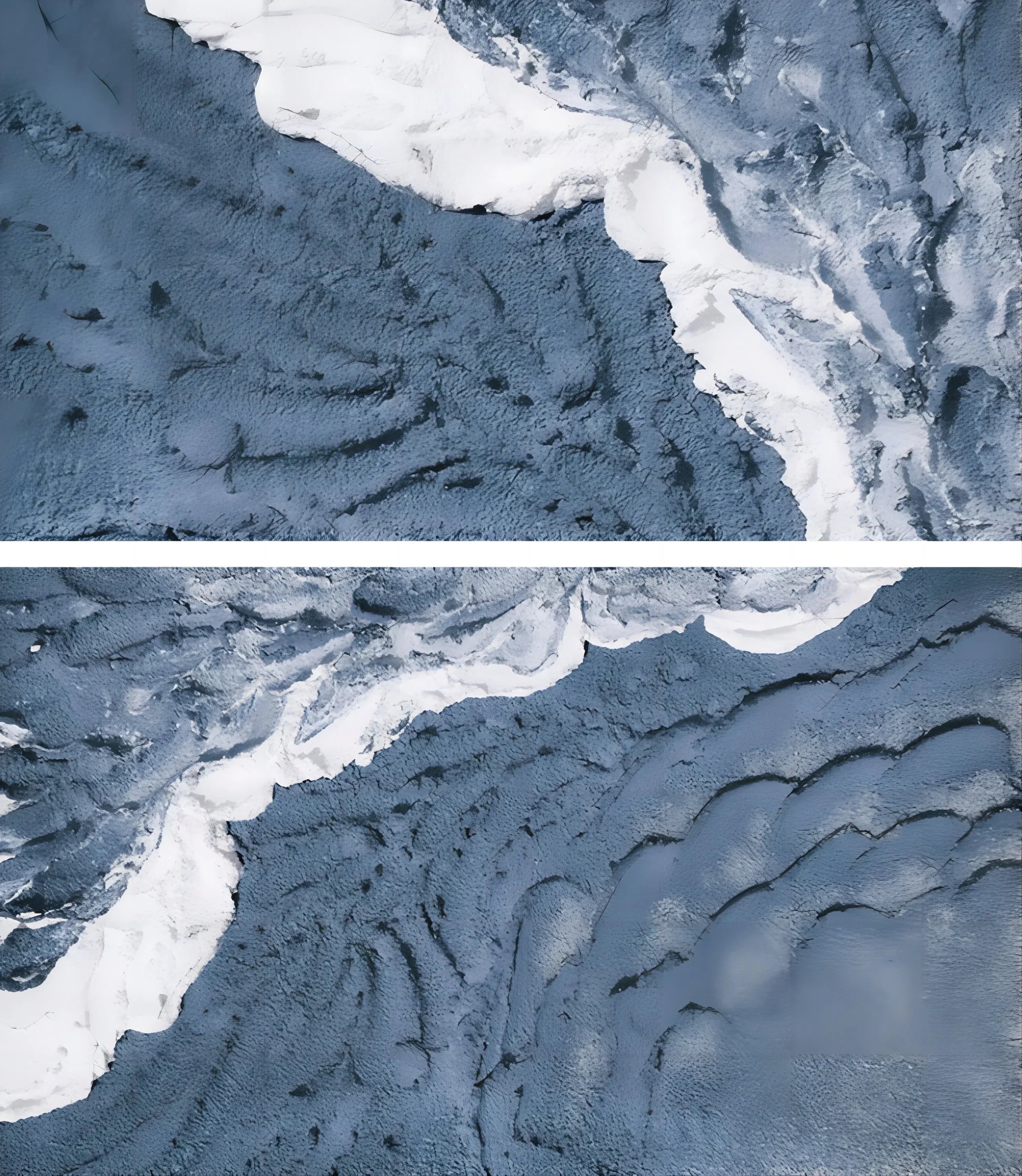 Blue Tide-Hand Drawn Three-Dimensional Wave Texture Wall Art - artextured