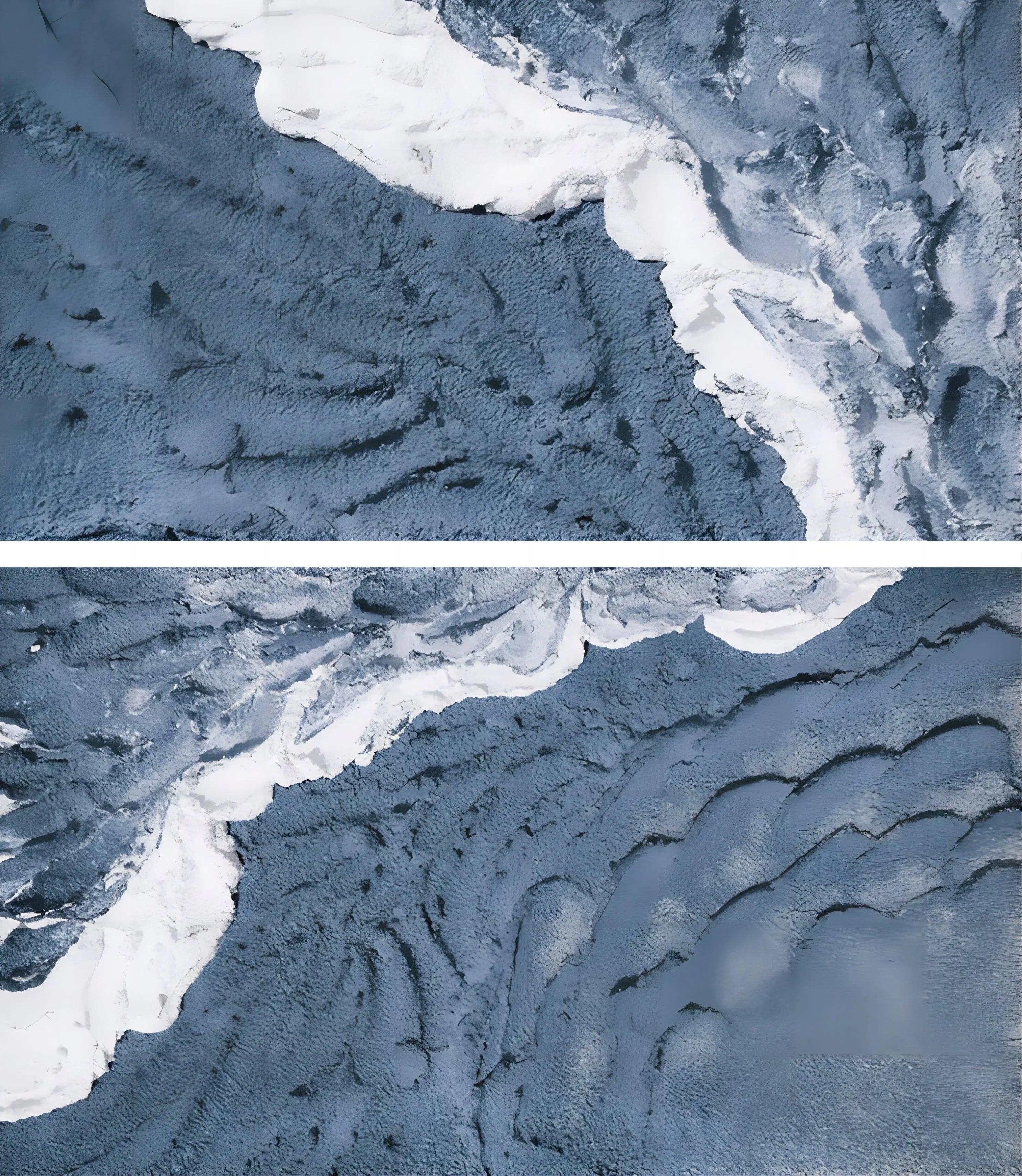 Blue Tide-Hand Drawn Three-Dimensional Wave Texture Wall Art - artextured