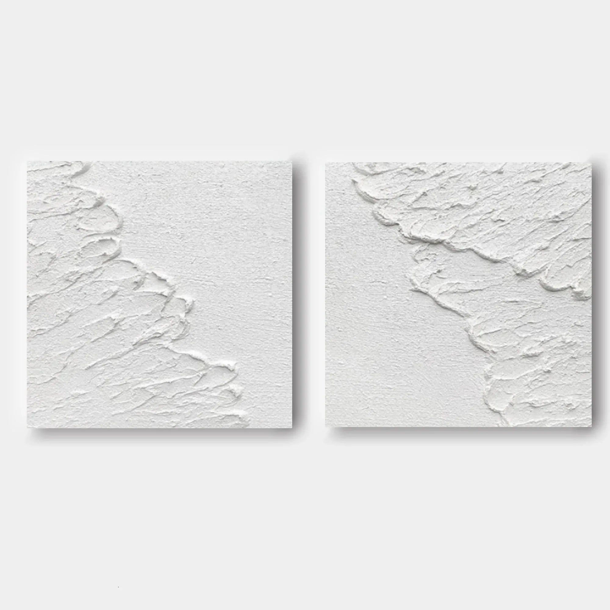 Ethereal Textured Diptych Art Set Of 2-Modern Minimalist Decorative Wave Flowing Texture Wall Art - artextured