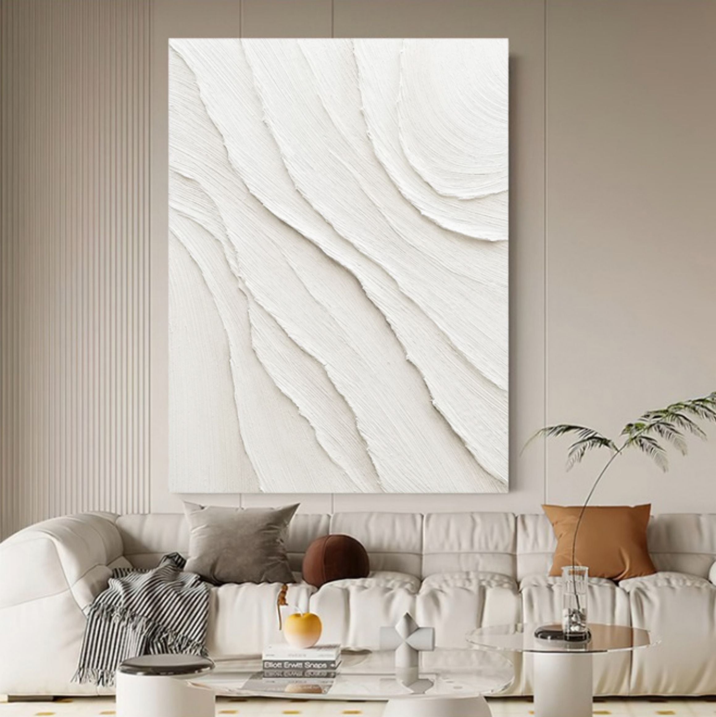 Textured Canvas Art of Desert Sand Dunes
