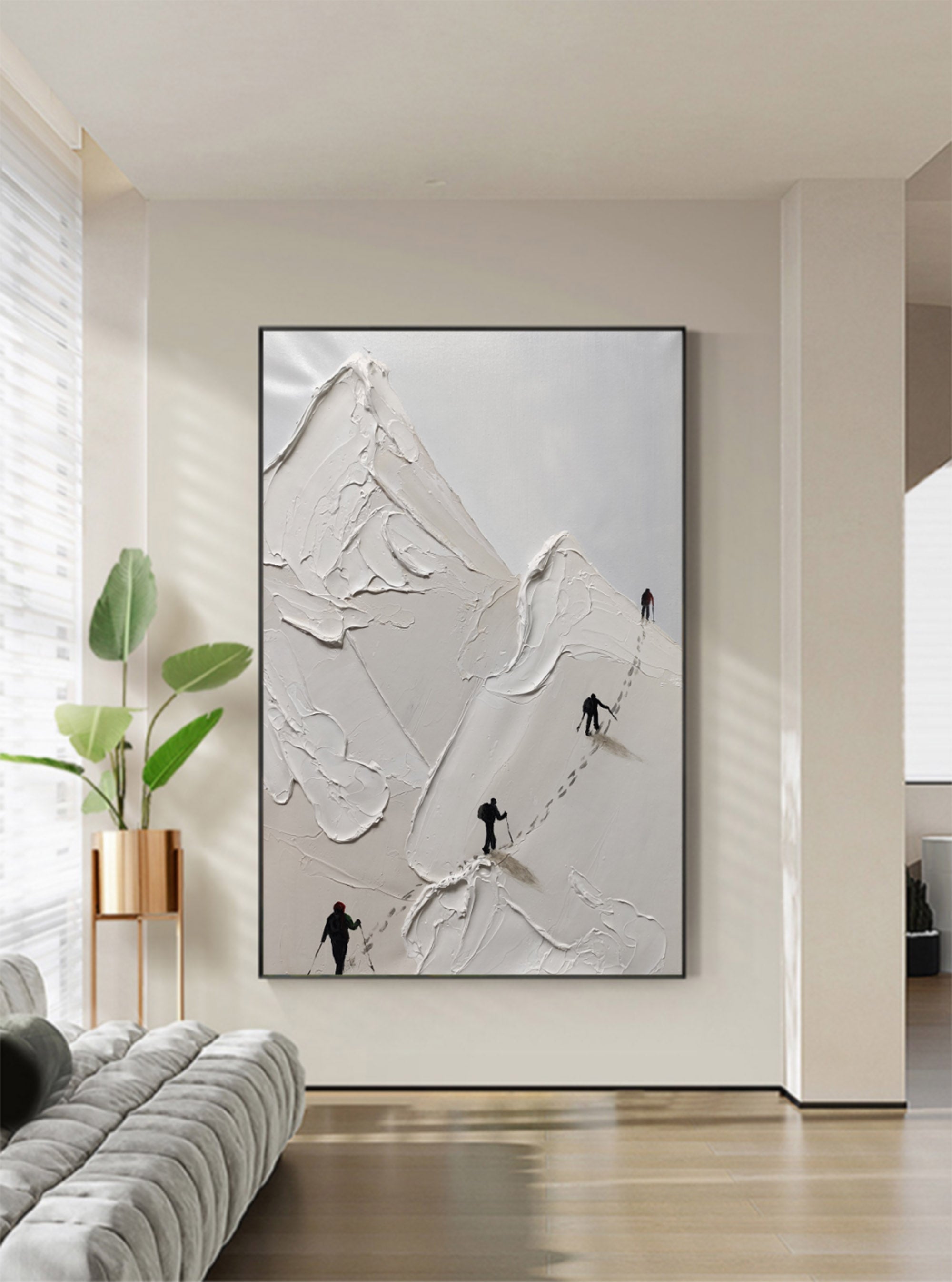 Path to the Summit: Textured Oil Art