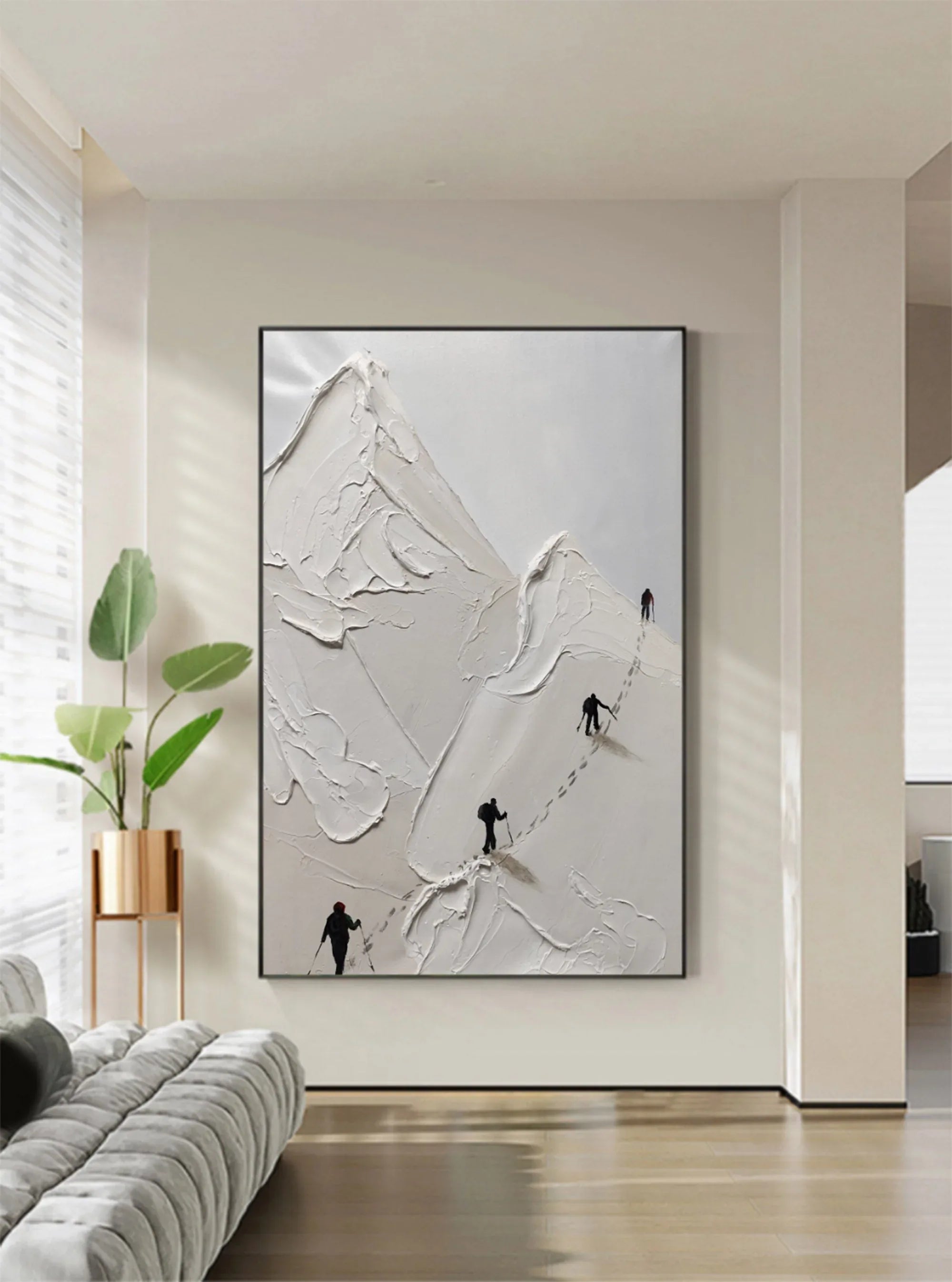 Path to the Summit-Vertical 3D Climbing Abstract Wall Art - artextured