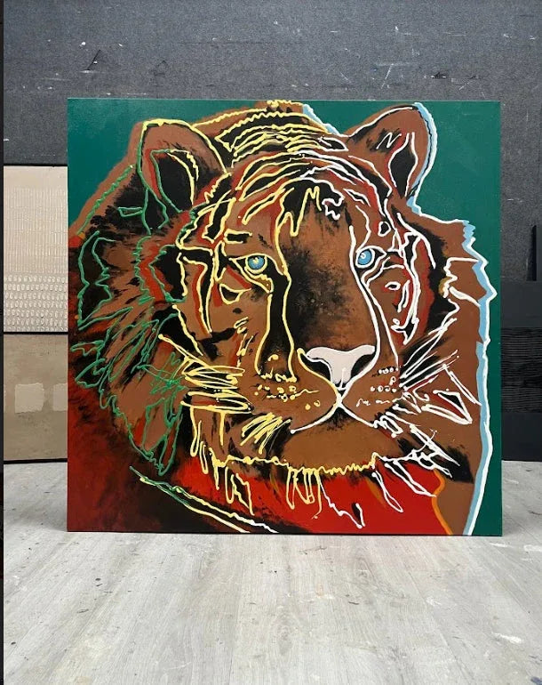 Majestic Tiger-Modern Personalized Tiger Pop Texture Abstract Wall Art - artextured