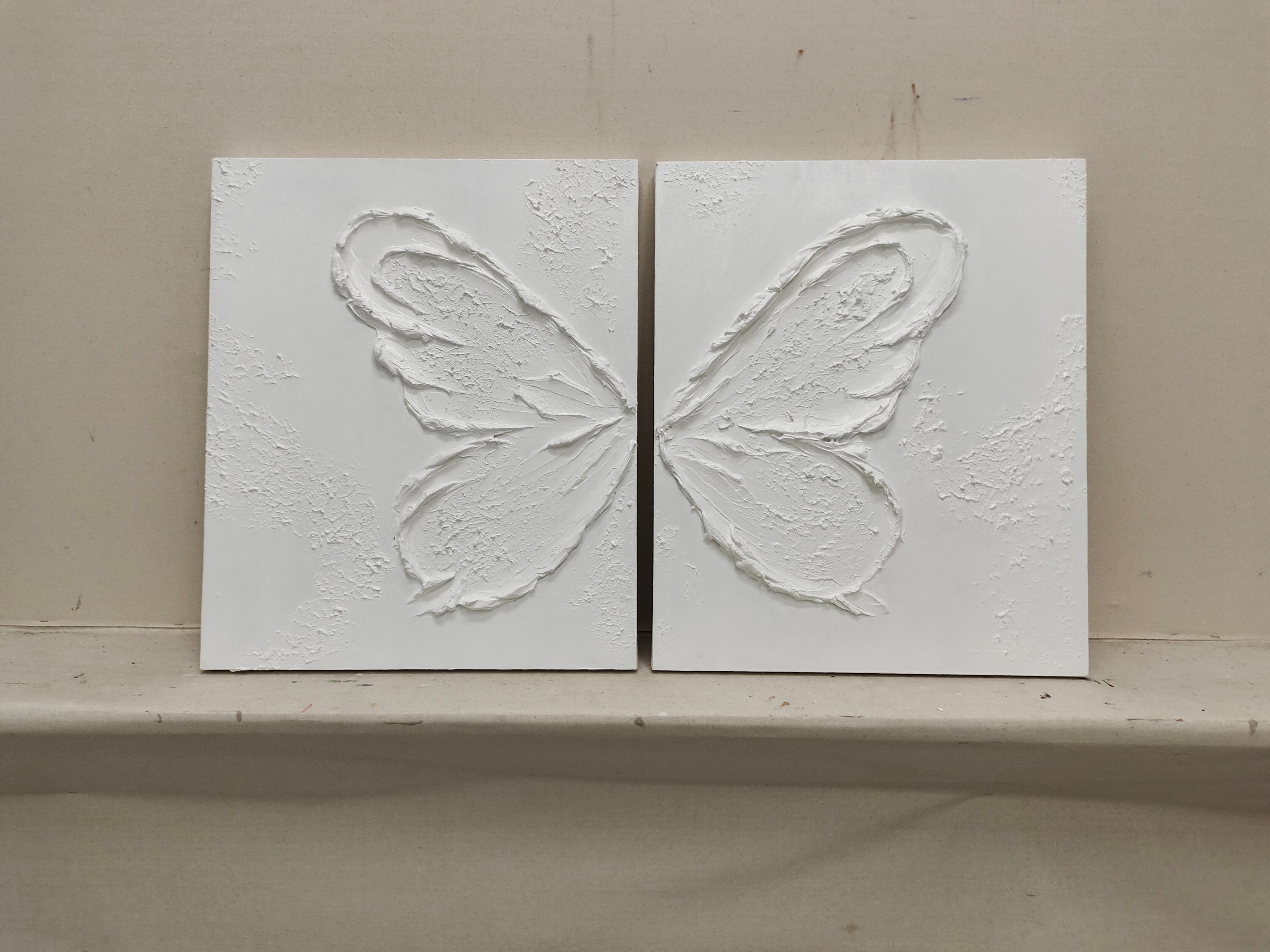 Ethereal Butterfly Diptych Set Of 2