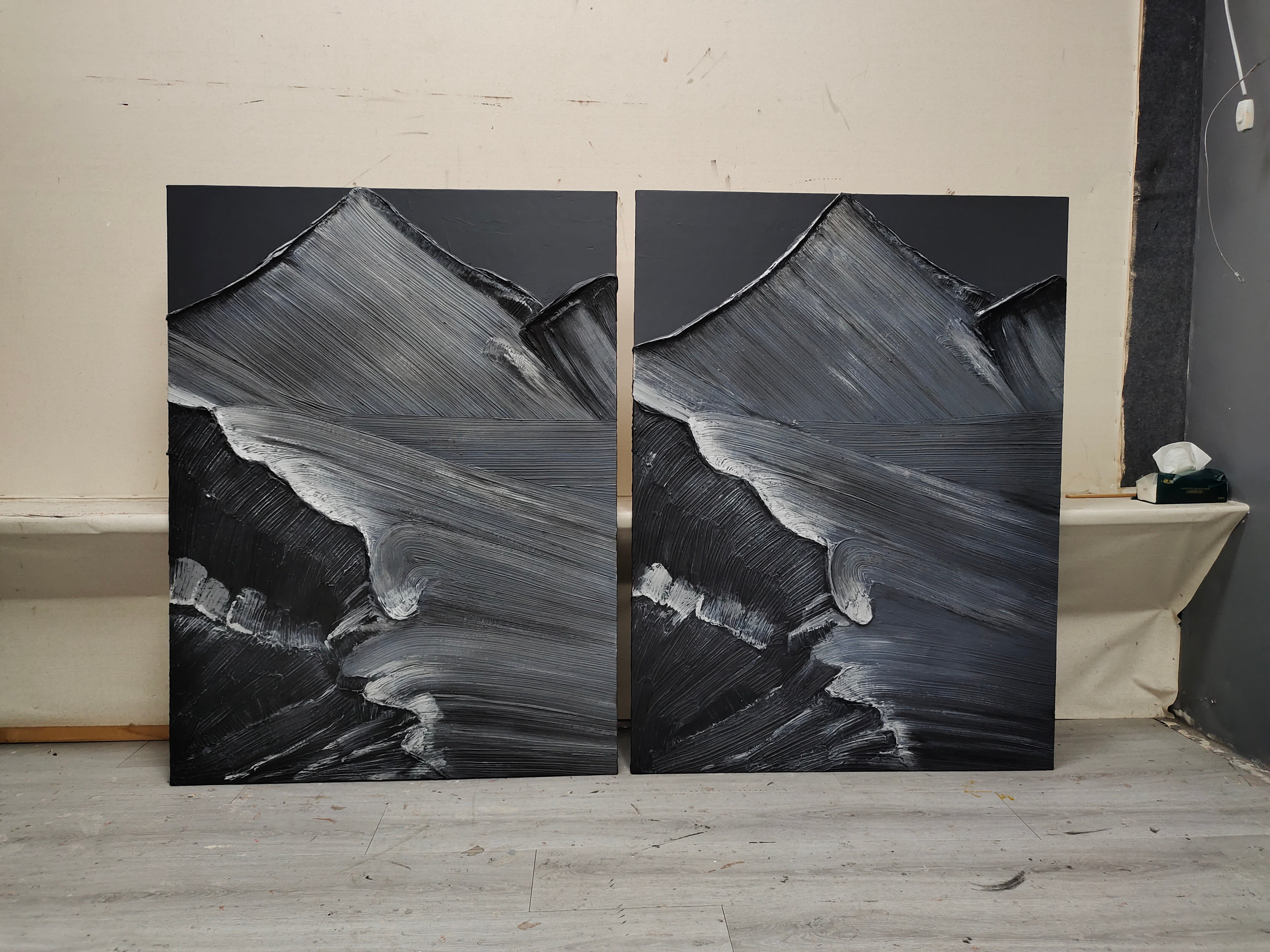Midnight Peaks Vertical Art