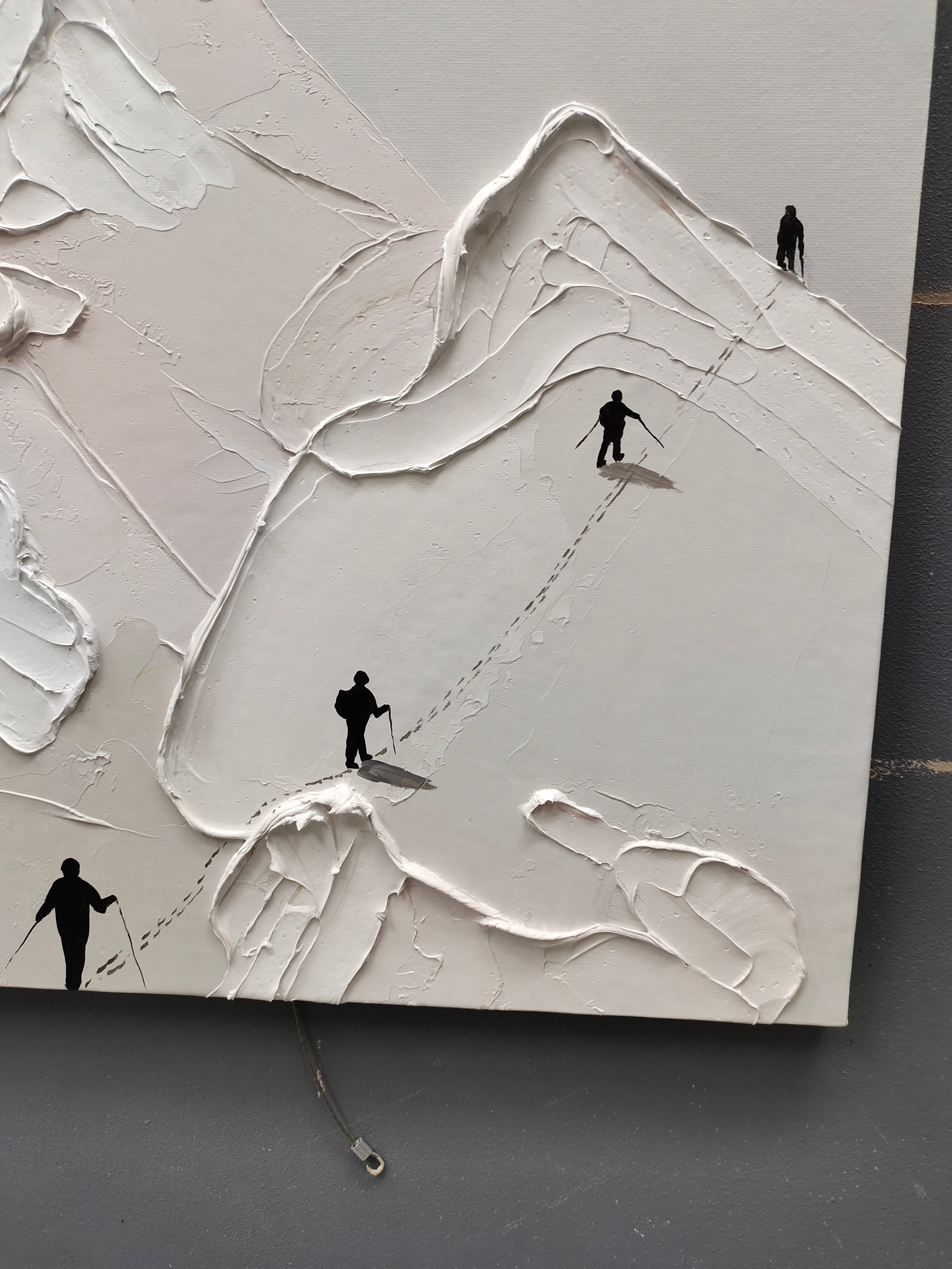 Path to the Summit: Textured Oil Art