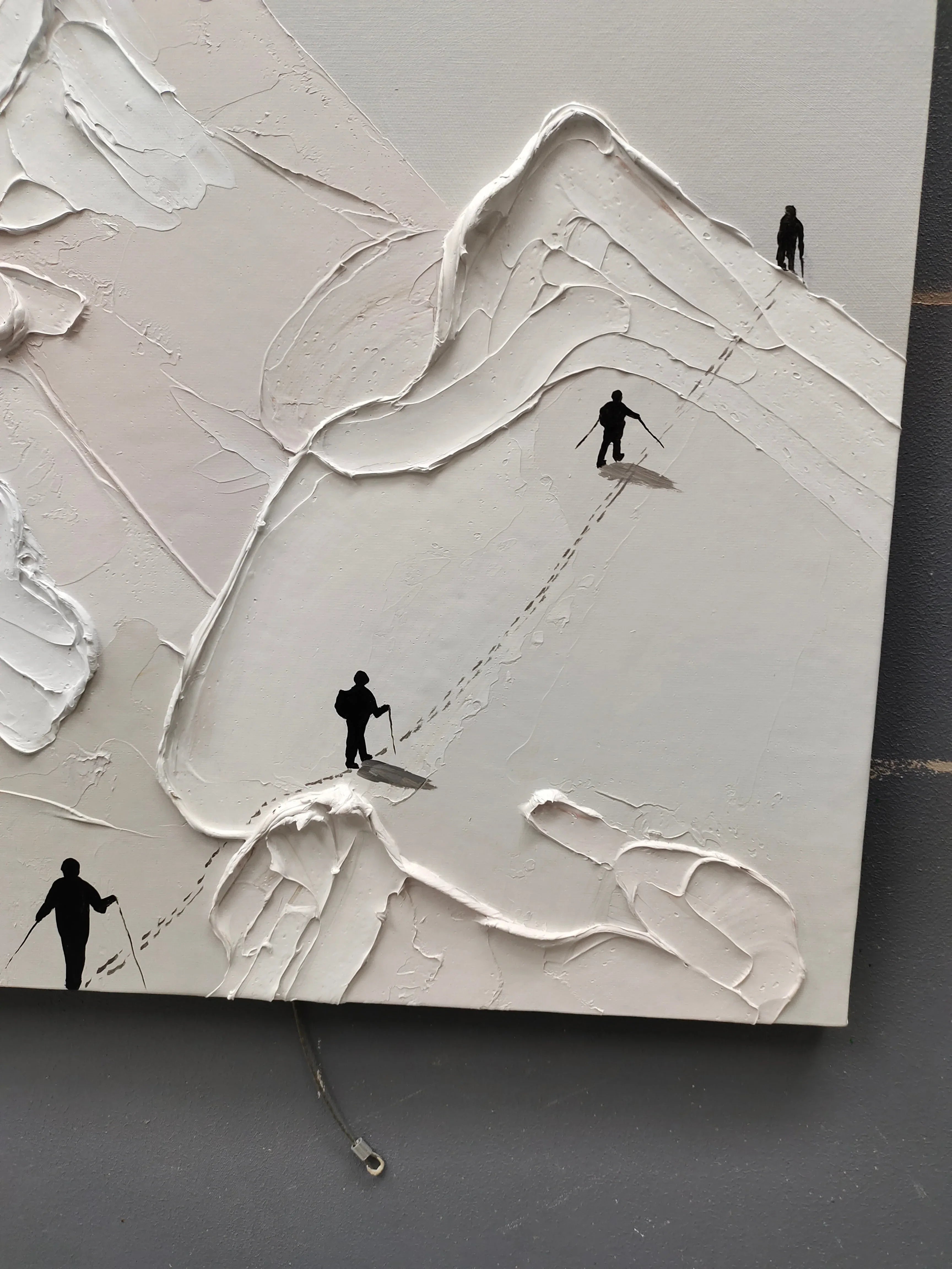 Path to the Summit-Vertical 3D Climbing Abstract Wall Art - artextured