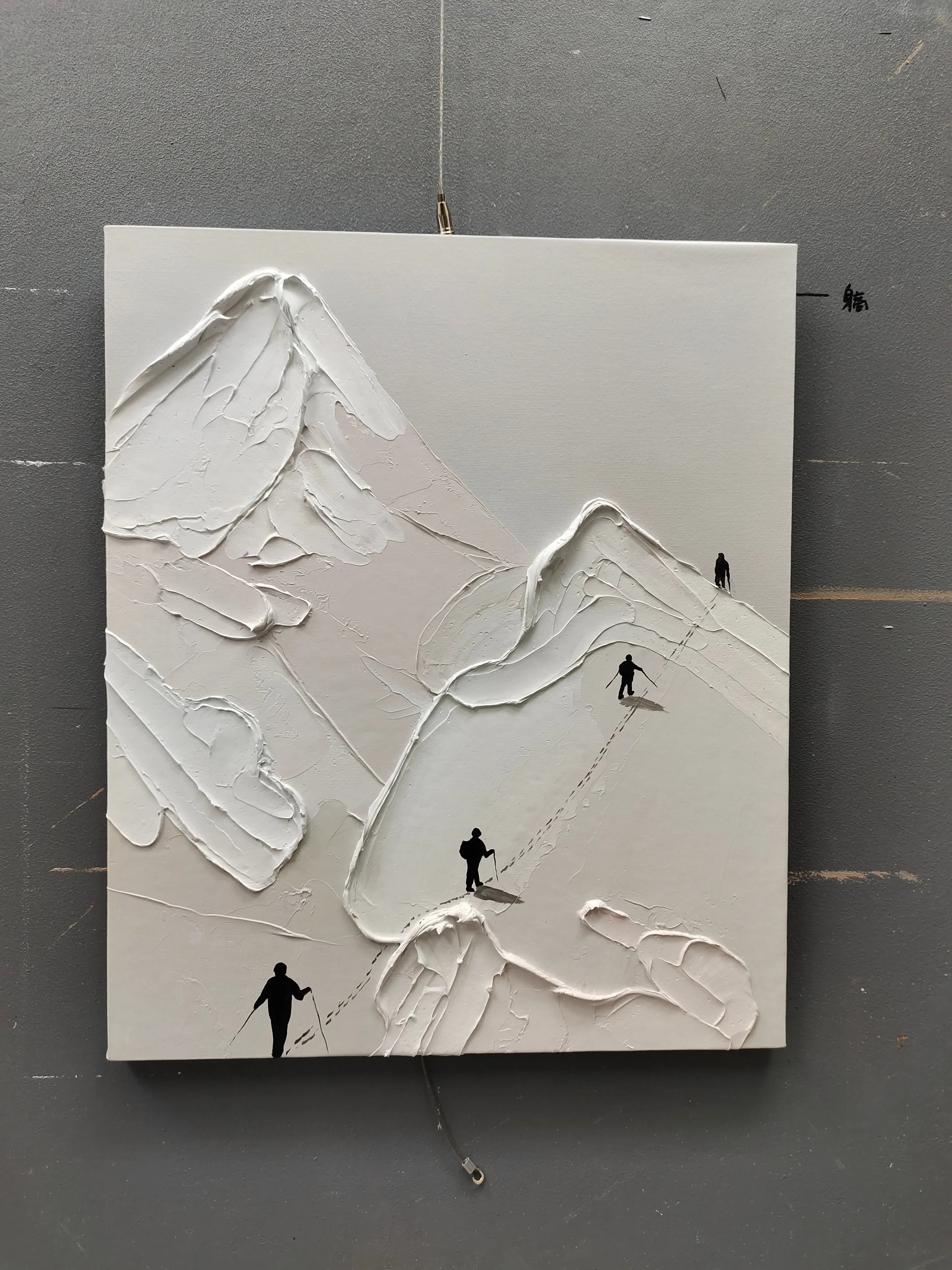 Path to the Summit-Vertical 3D Climbing Abstract Wall Art - artextured