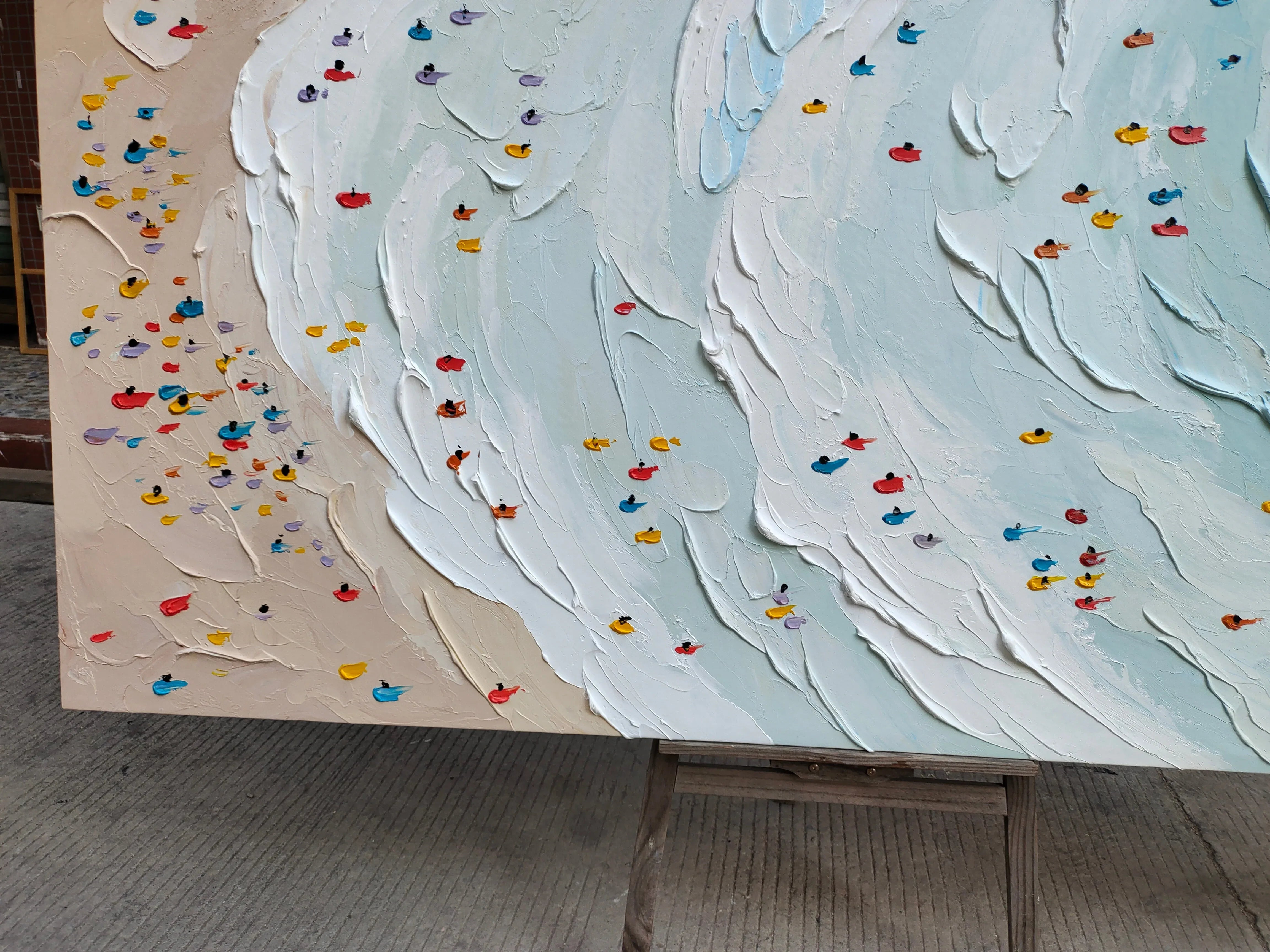 Ocean Breeze-Modern Interior Design Beach Texture Abstract Wall Art - artextured