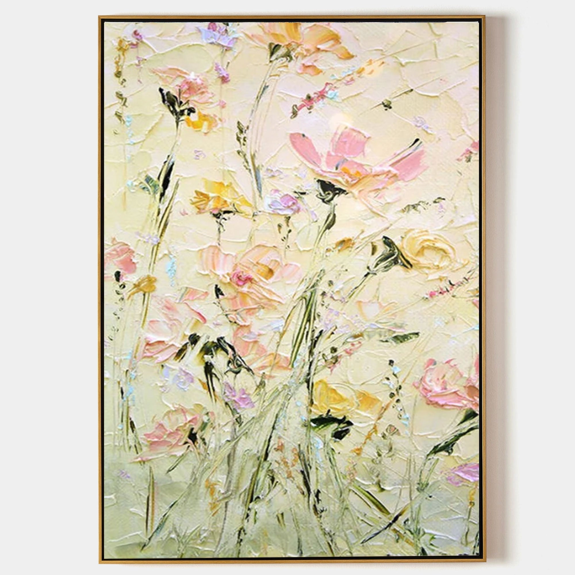 Spring Blossom - Textured Floral Canvas Art