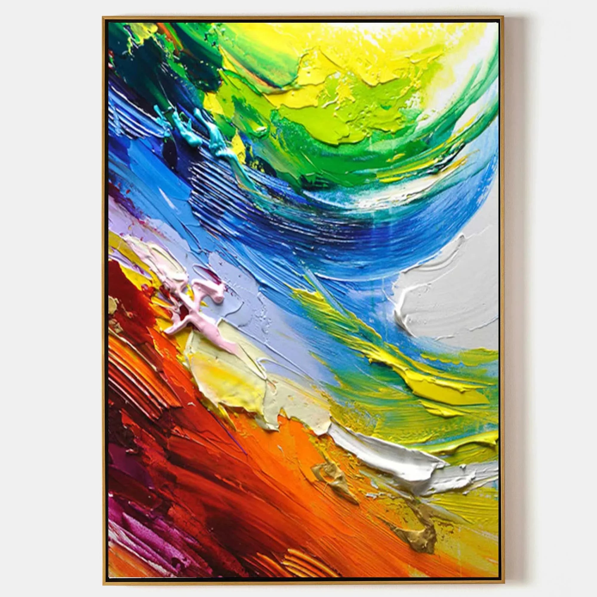 Color Symphony - Multi Color Vortex Abstract Texture Wall Art - artextured
