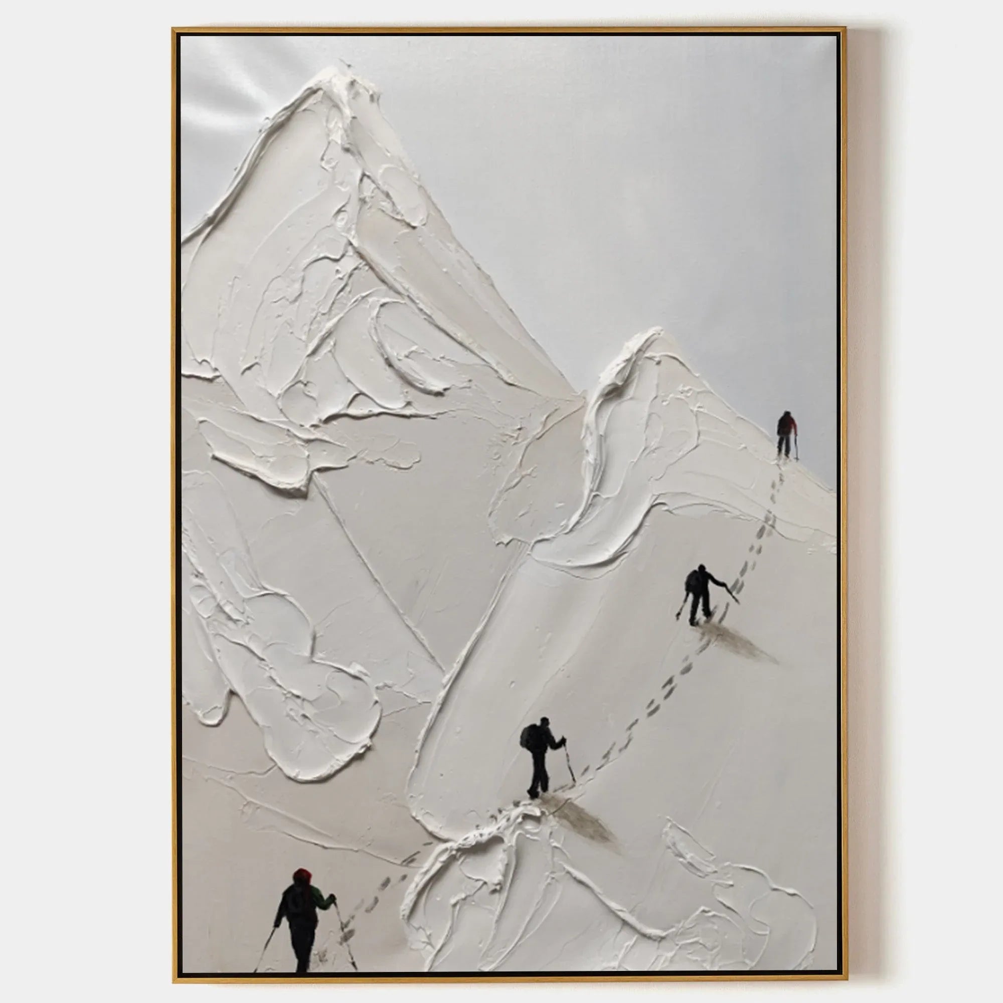 Path to the Summit-Vertical 3D Climbing Abstract Wall Art - artextured
