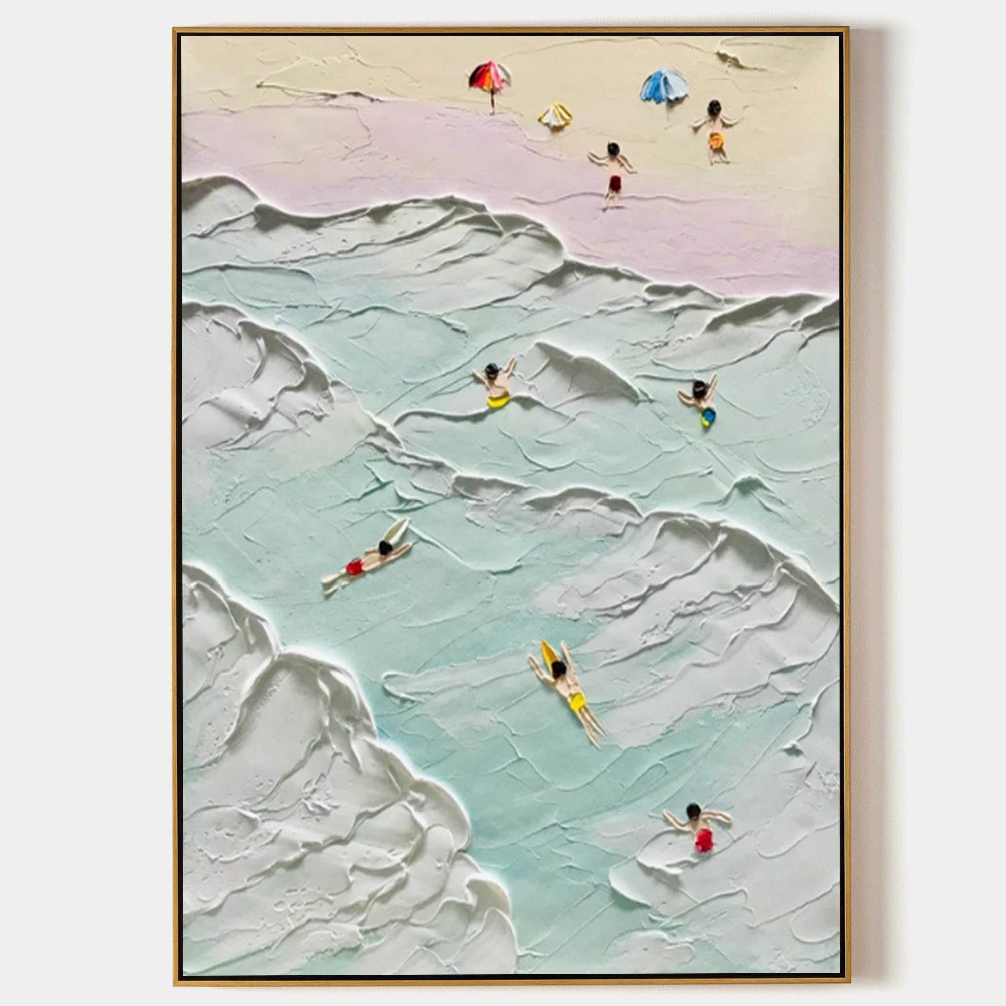 Coastal Bliss: Textured Beach Artwork