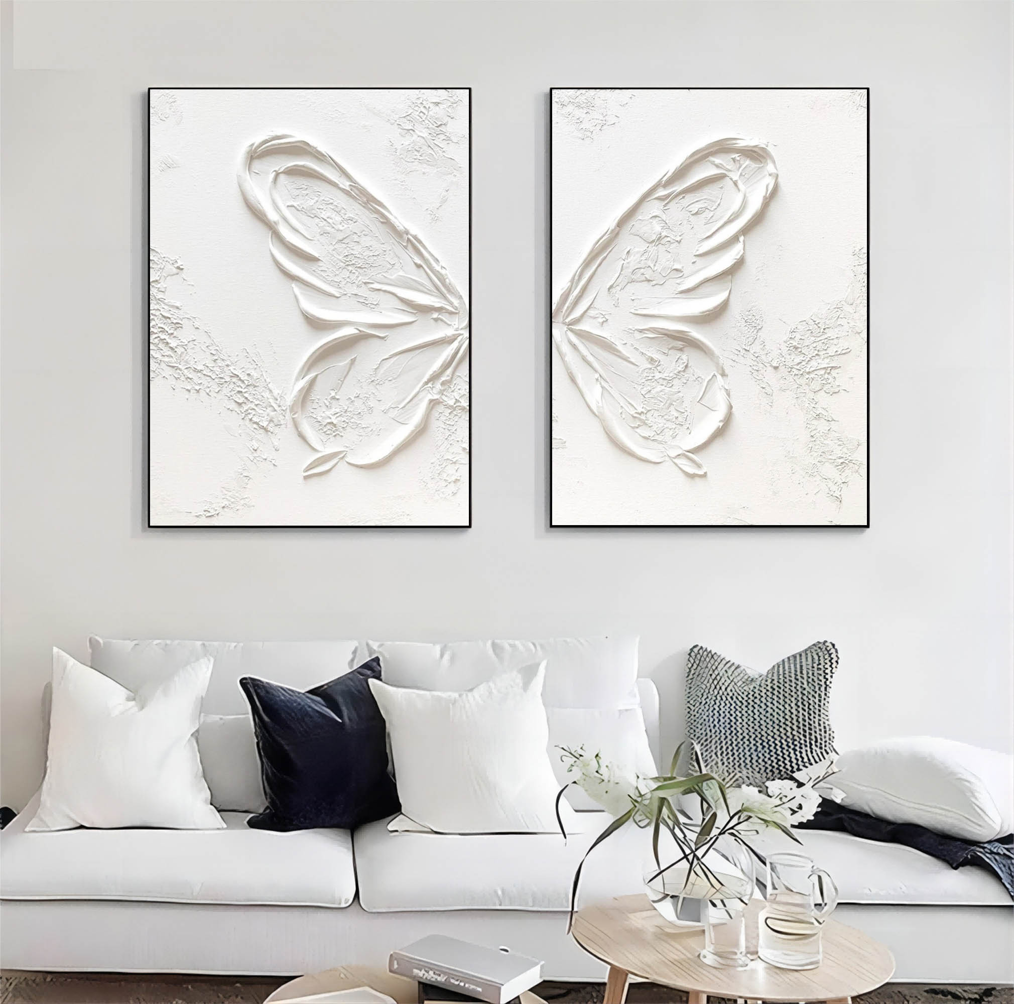 Ethereal Butterfly Diptych Set Of 2