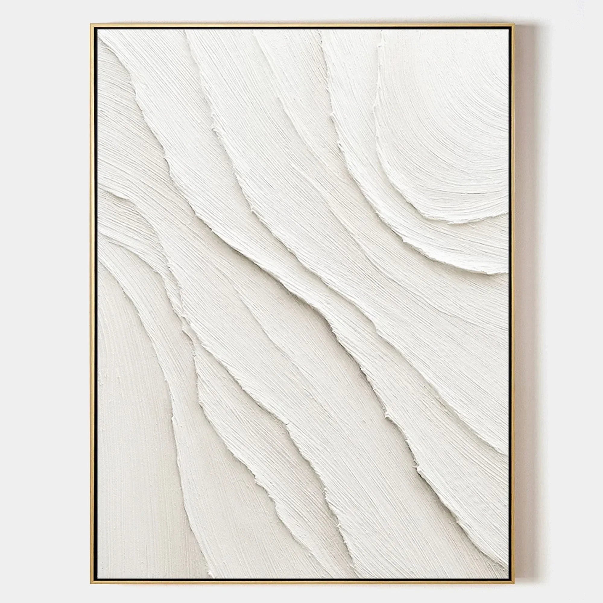 Textured Canvas Art of Desert Sand Dunes-Minimalist Wall Art With Three-Dimensional Curves - artextured